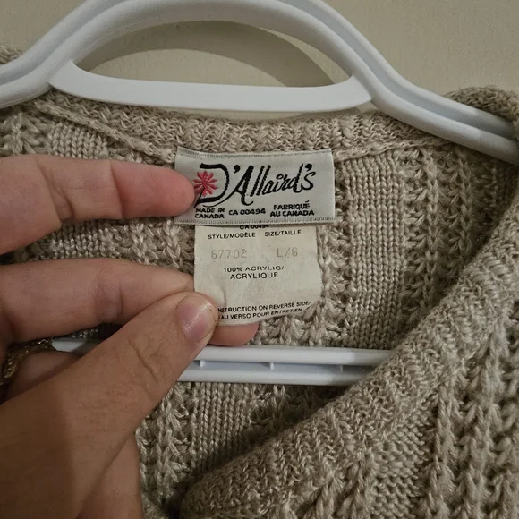 Beige Cable Knit Cardigan - Picture 4 of 5